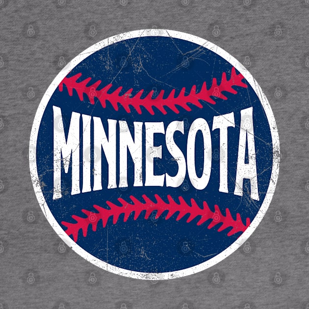Minnesota Retro Baseball - White by KFig21